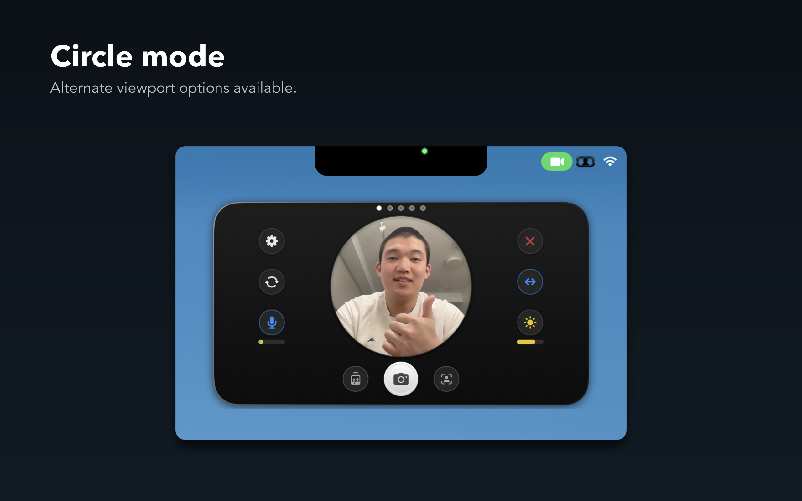 Circle viewport mode